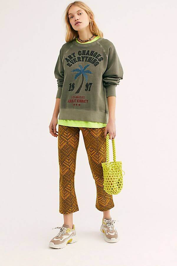 Free People Clean Crop Flare Pants