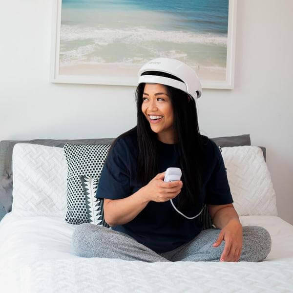 iRestore Hair Loss Treatment on Bed