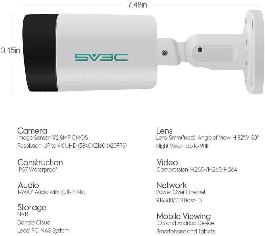 SV3C Wireless Security IP Bullet Camera Image 2