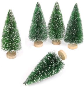 Goldenlight 5Pcs Artificial Mini Christmas Trees