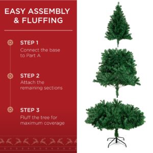 Best Choice Products 6ft Premium Hinged Artificial Christmas Pine Tree