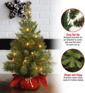 National Tree Company Pre lit Artificial Mini Christmas Tree