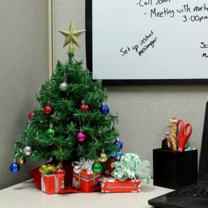 Tabletop Mini Christmas Tree Set with Clear LED Lights